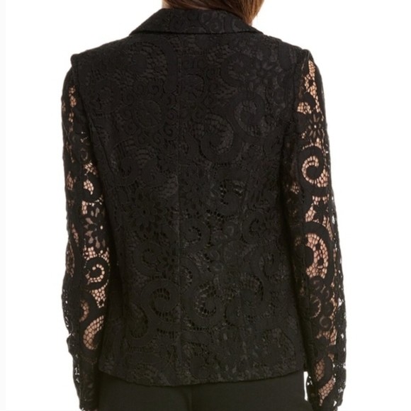 Nanette Lepore Black Lace One Button Blazer - Picture 2 of 10